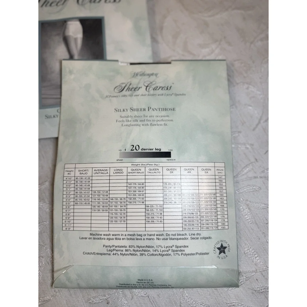 Vtg‎ JCPenney Worthington Sheer Caress Pantyhose Bundle - Sz Average - 3 Pairs